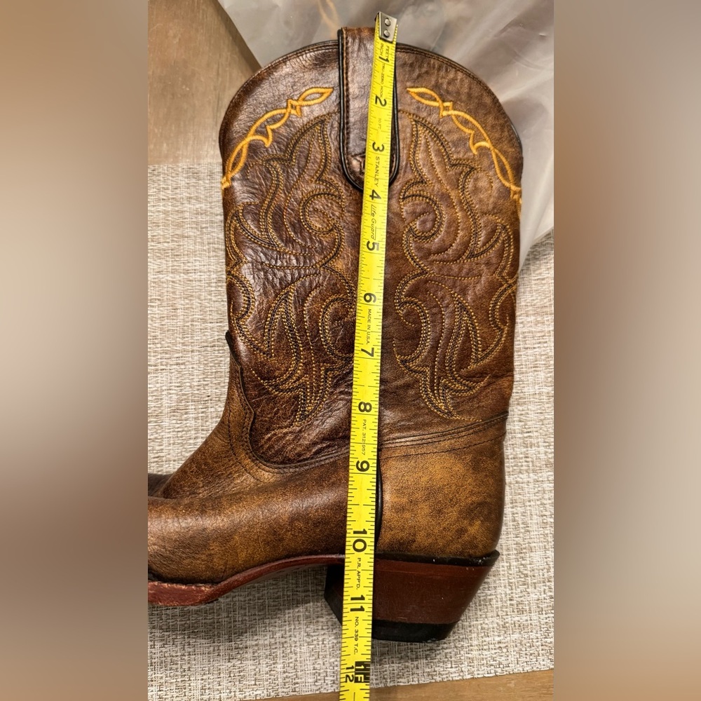 Tony Lama Vaquero Western Cowboy Boots Leather Embroidered Women’s Size 6.5 - Picture 6 of 16
